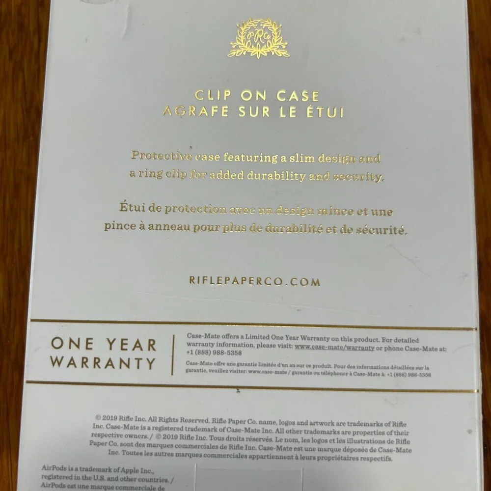 New in Box AirPod Gen 1 or 2 Rifle Paper Co Case